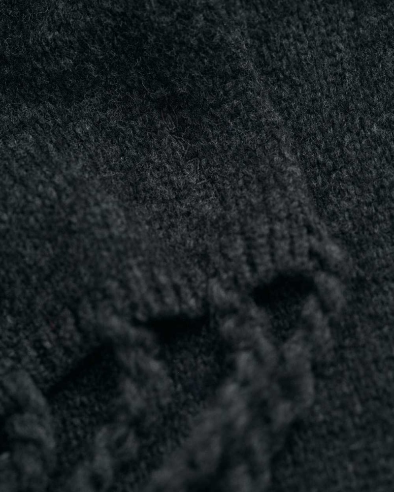 Gant Fluffy Wool Knit Men's Scarves Dark Grey | WXAEV-8620