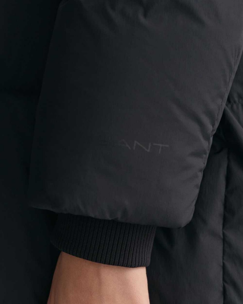 Gant Full Length Down Women's Coats Ebony Black | HKOGT-3875