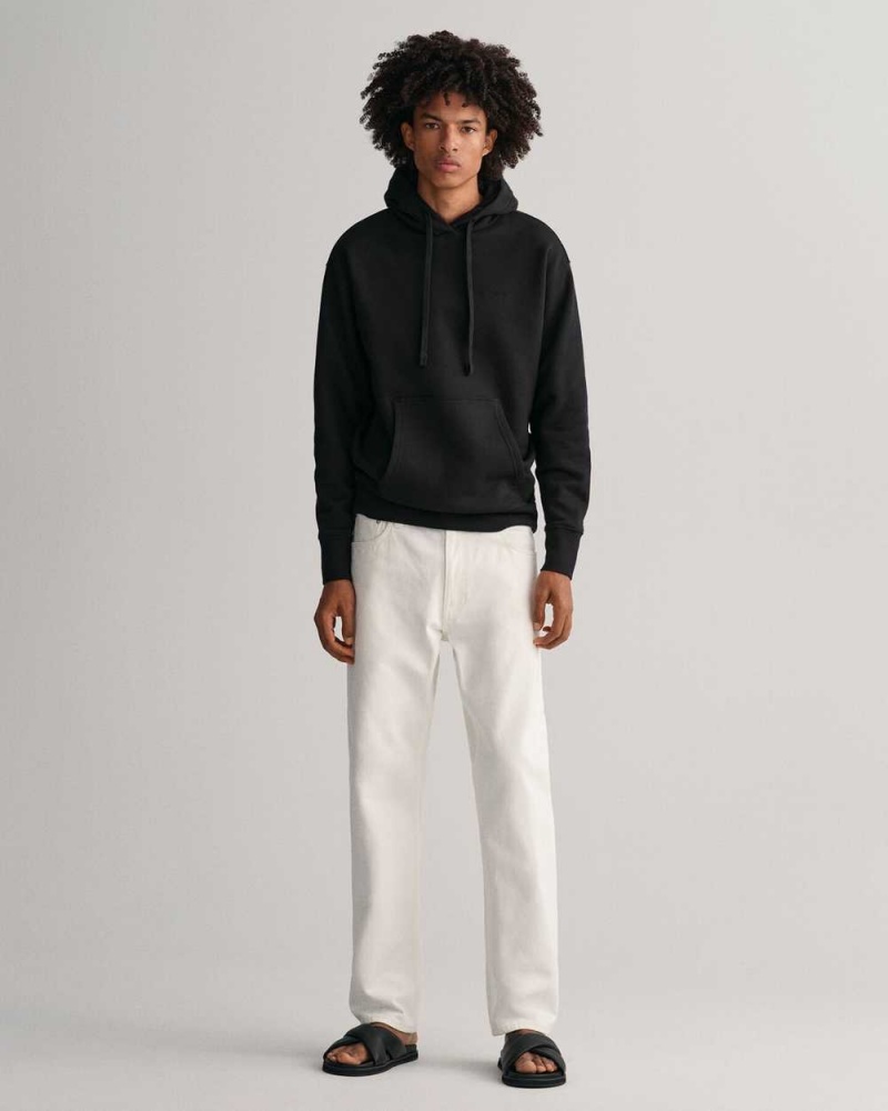 Gant GANT Icon Men's Hoodie Black | LYCPE-0842