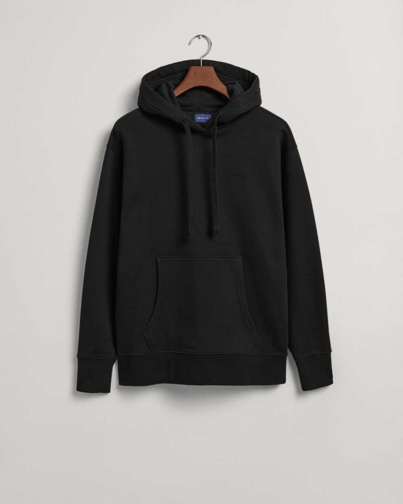 Gant GANT Icon Men's Hoodie Black | LYCPE-0842