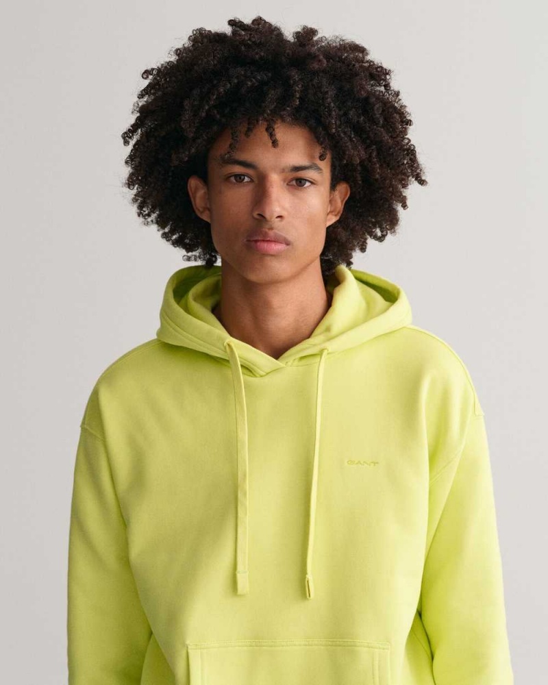 Gant GANT Icon Men's Hoodie Lime Green | ZQGDC-9587