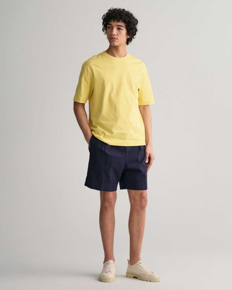 Gant GANT Icon Men's T-Shirt Light Mustard Yellow | XJZDG-4796