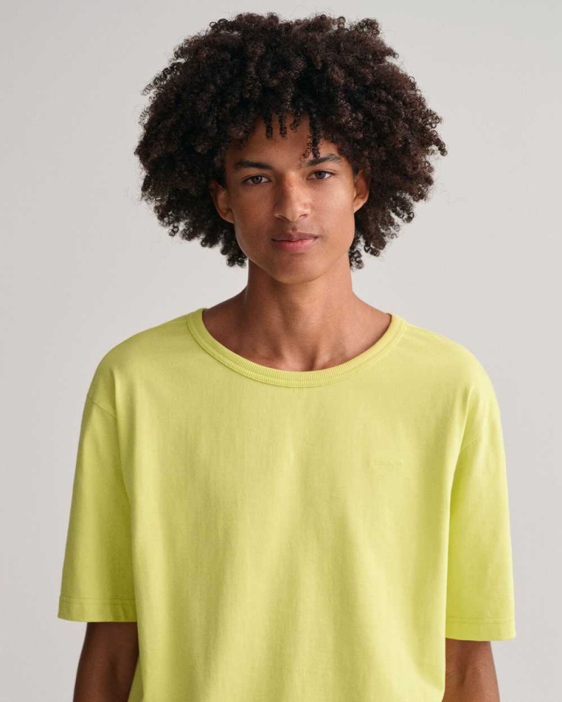 Gant GANT Icon Men's T-Shirt Lime Green | FPGRE-7519