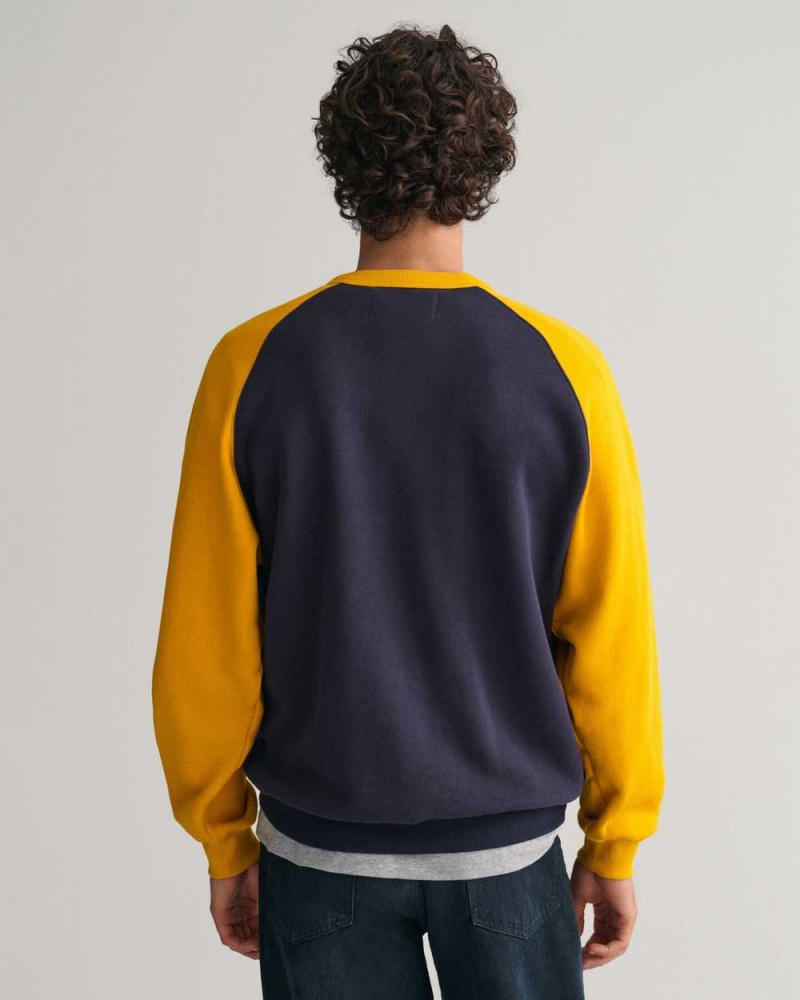 Gant GANT USA Crew Neck Men's Sweatshirts Evening Blue | HERLS-3015