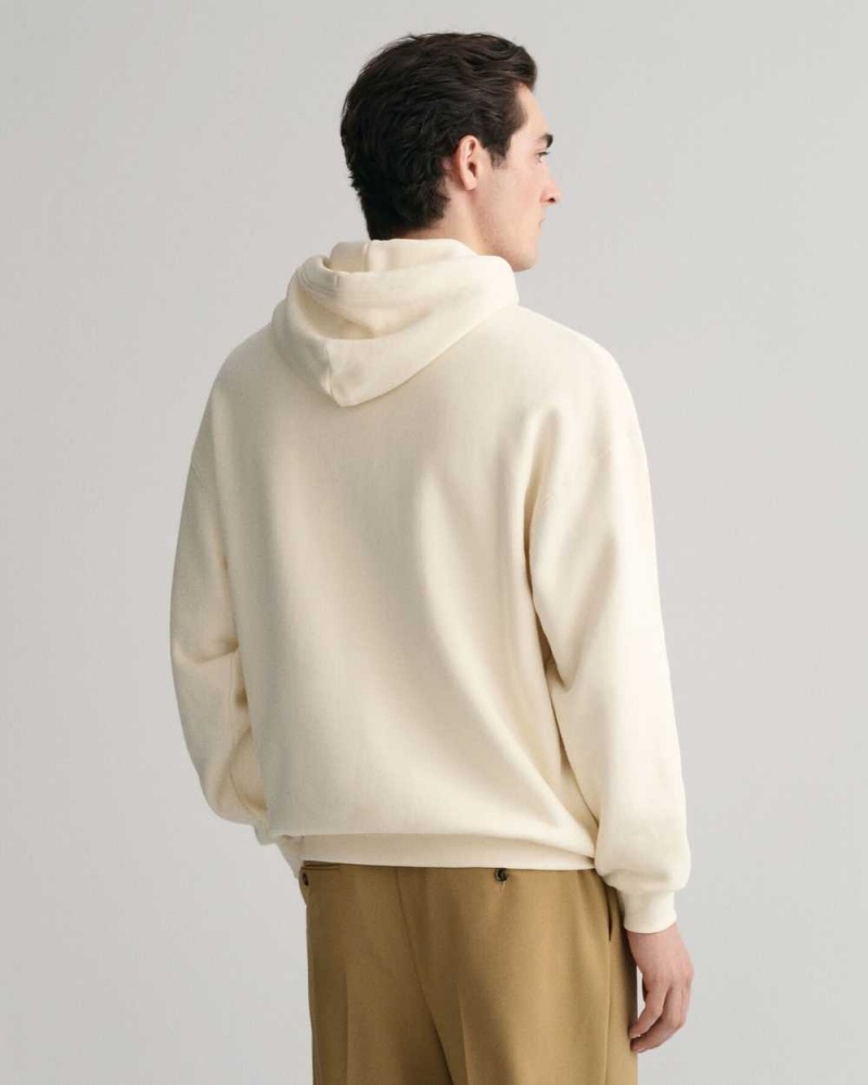 Gant GANT USA Men's Hoodie Cream | VRANW-0256