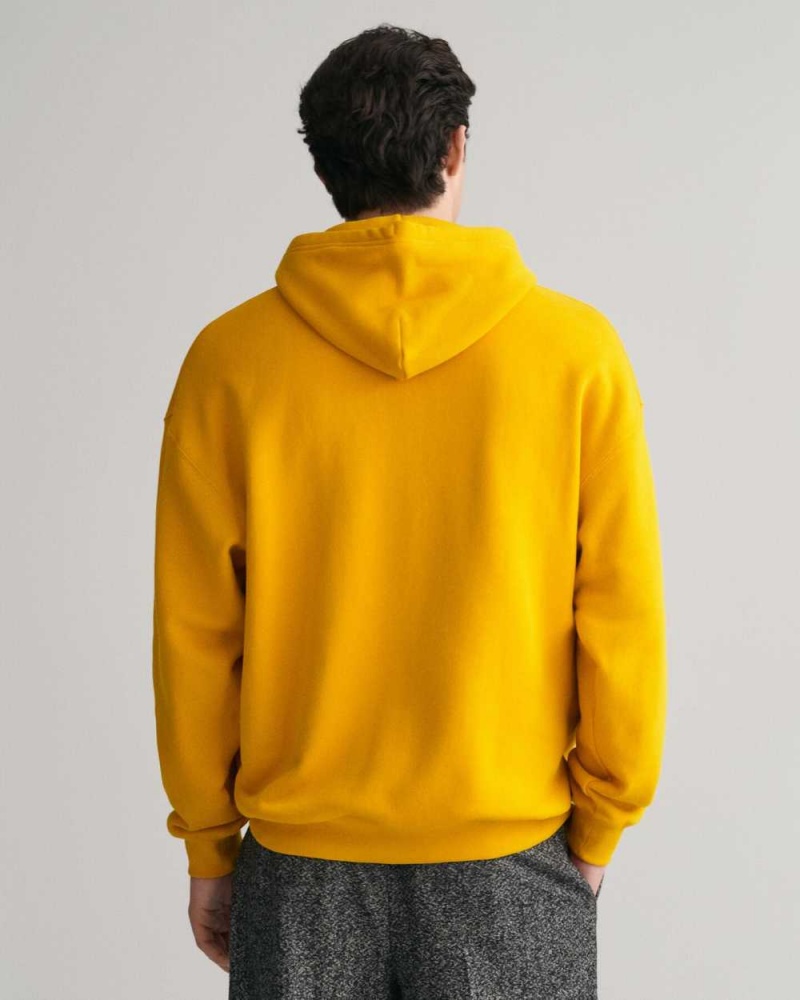 Gant GANT USA Men's Hoodie Sunflower Yellow | EQHRI-5987