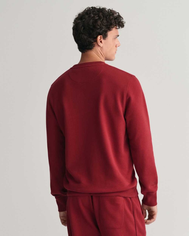 Gant G Graphic Crew Neck Men's Sweatshirts Plumped Red | EHJFU-5427