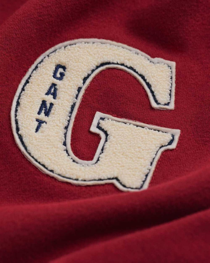 Gant G Graphic Crew Neck Men's Sweatshirts Plumped Red | EHJFU-5427