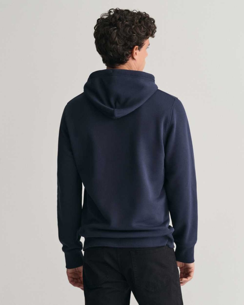 Gant G Graphic Men's Hoodie Evening Blue | GYNLC-3608