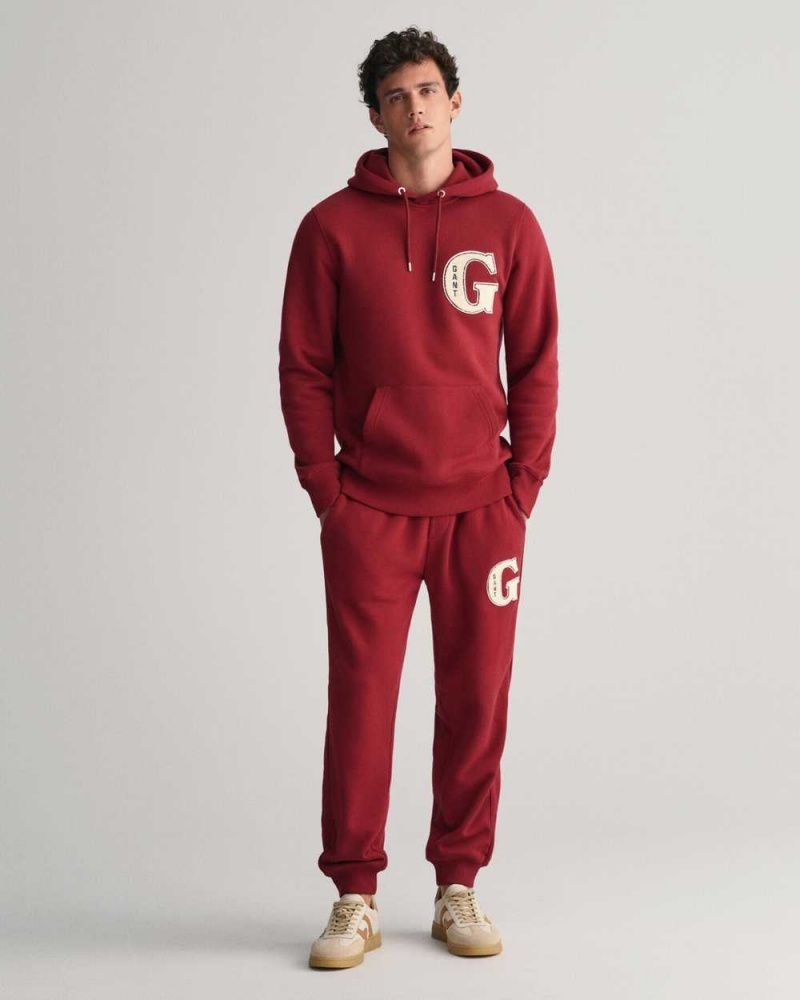 Gant G Graphic Men's Hoodie Plumped Red | WHGOM-8931