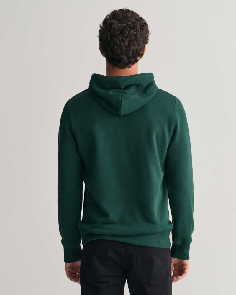 Gant G Graphic Men's Hoodie Tartan Green | XCBDN-0324