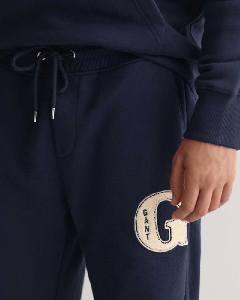 Gant G Graphic Men's Sweatpants Evening Blue | WCPKT-7523