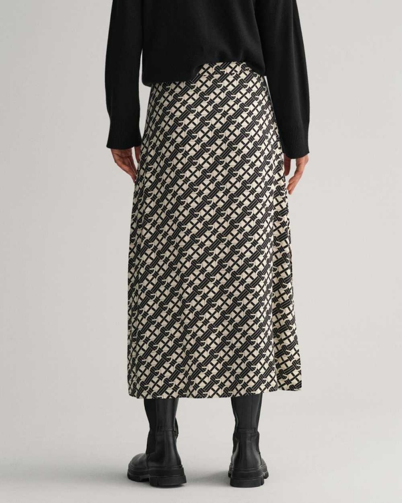 Gant G Patterned Women's Skirts Linen | SKMHE-1837