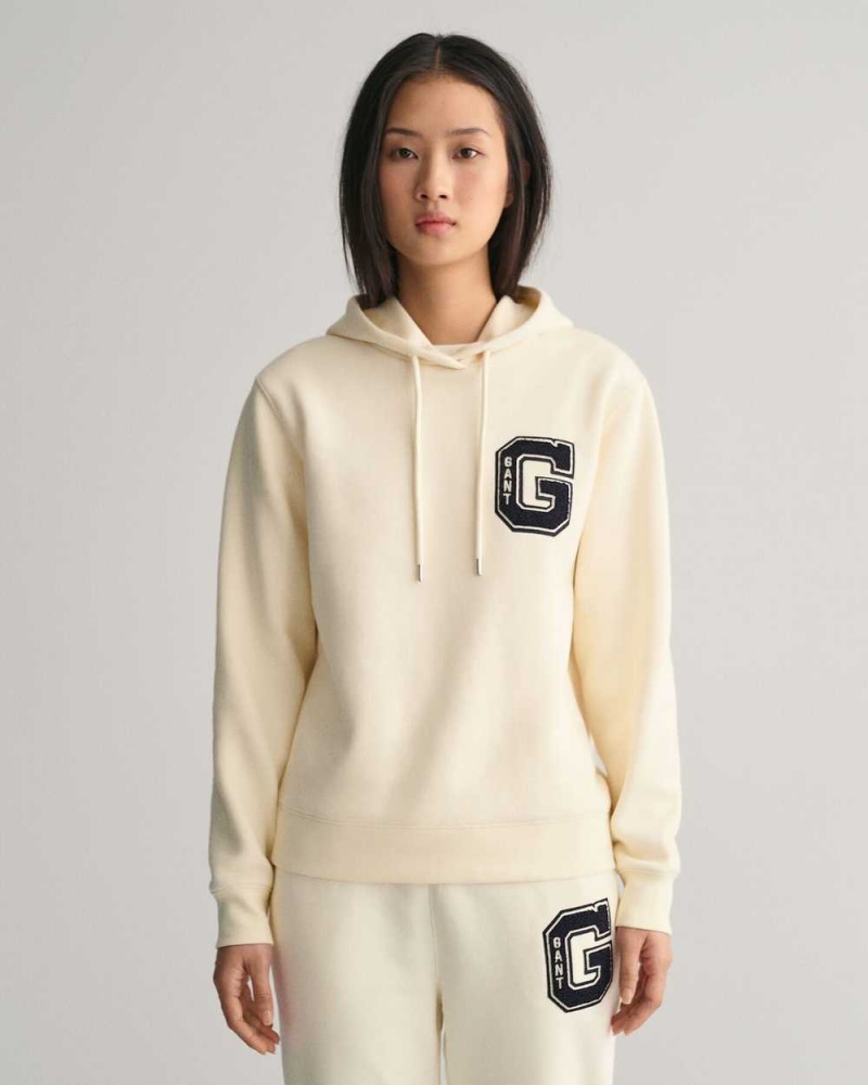 Gant G Women\'s Hoodie Cream | WZTBC-2560