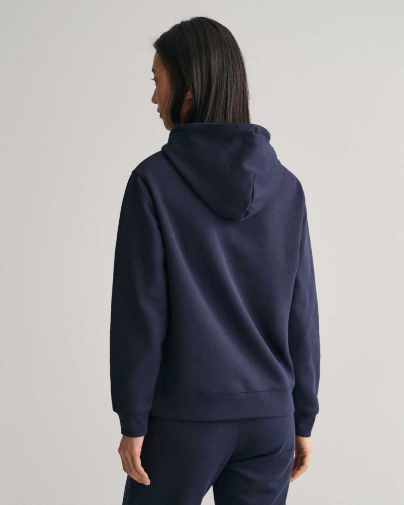 Gant G Women's Hoodie Evening Blue | VXZYH-6953