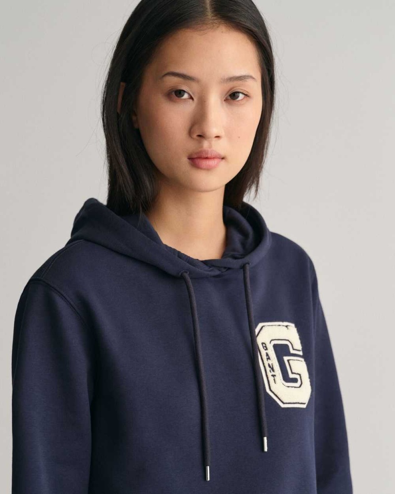 Gant G Women's Hoodie Evening Blue | VXZYH-6953