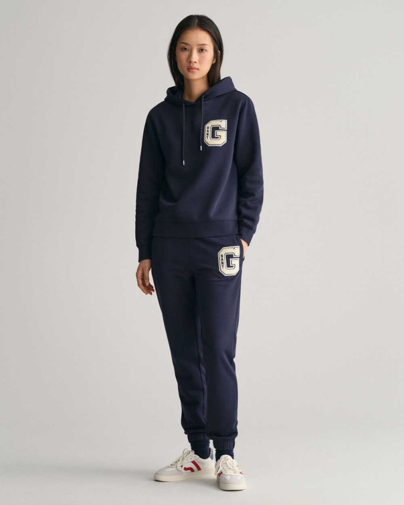 Gant G Women's Hoodie Evening Blue | VXZYH-6953