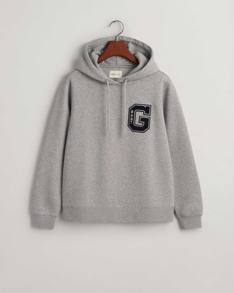 Gant G Women's Hoodie Grey Melange | BLMGF-5067