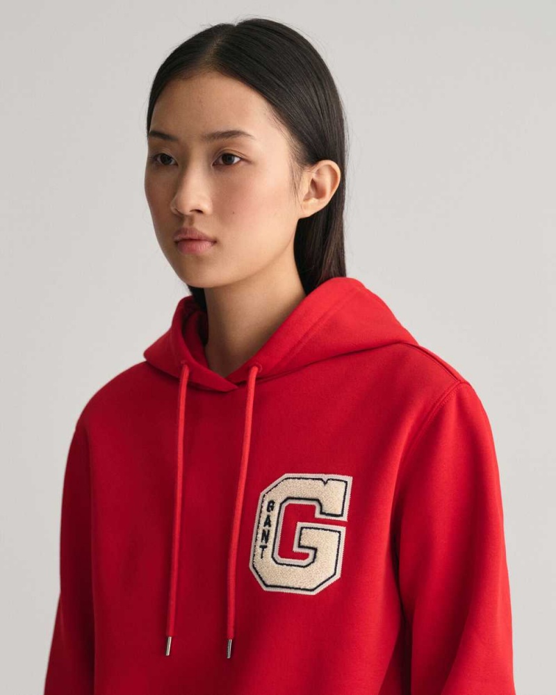 Gant G Women's Hoodie Ruby Red | BJOPH-1975