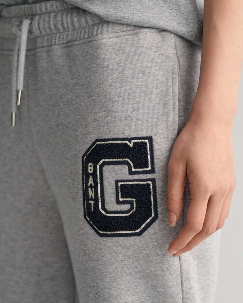 Gant G Women's Sweatpants Grey Melange | EFGPZ-4923