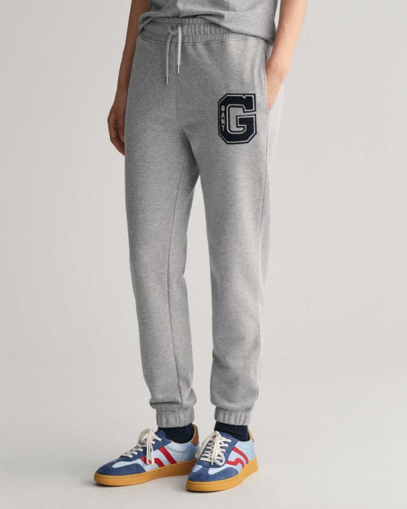 Gant G Women's Sweatpants Grey Melange | EFGPZ-4923