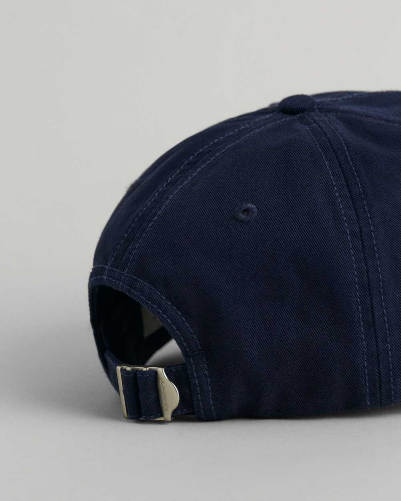 Gant Graphic Cotton Twill Men's Caps Evening Blue | WPAVU-1523