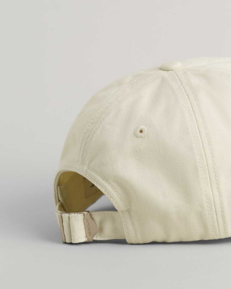 Gant Graphic Cotton Twill Women's Hats Cream | FIRWY-1543