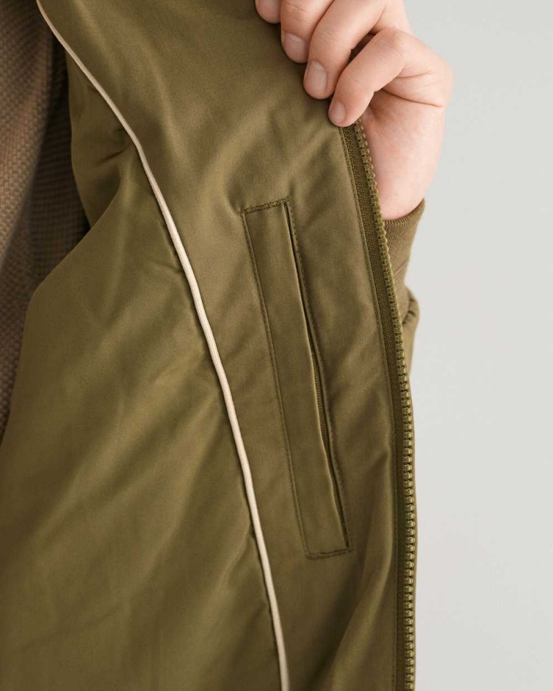 Gant Hampshire Men's Jackets Lush Green | JXWSF-0238