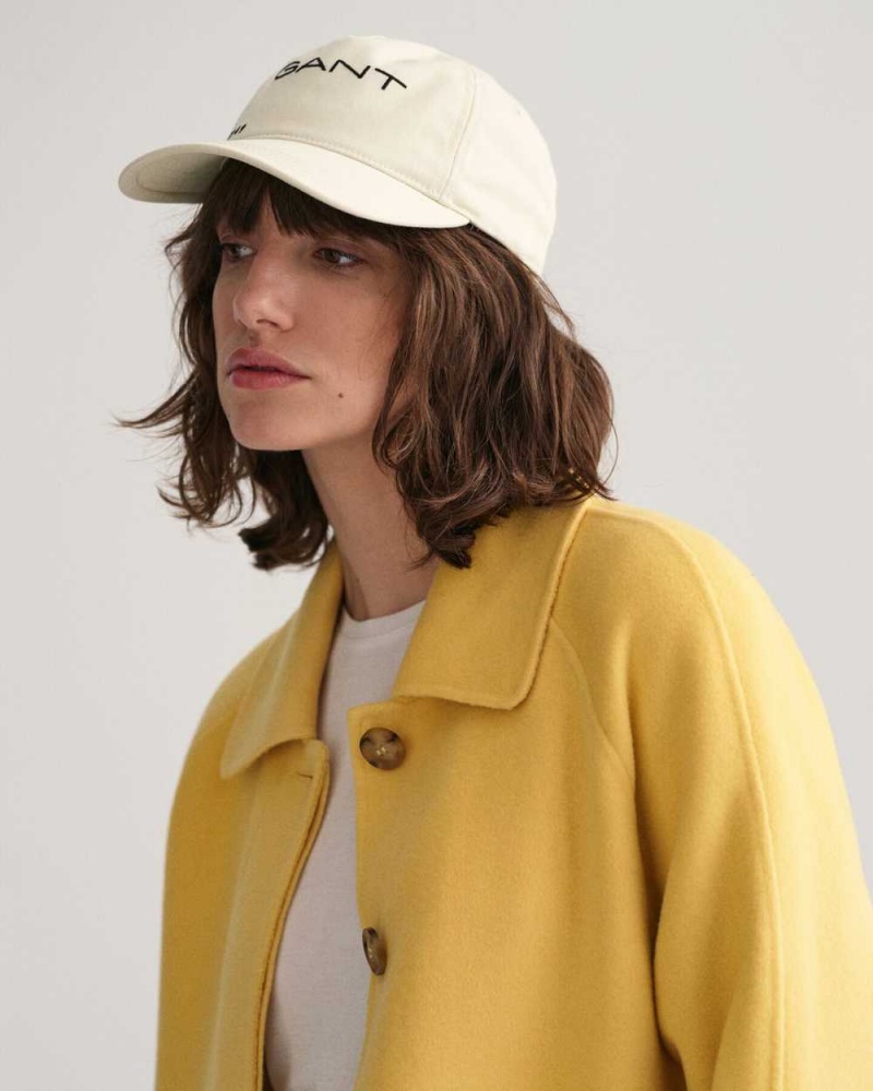 Gant Handstitched Car Women's Coats Dusty Yellow | TYFKM-7091