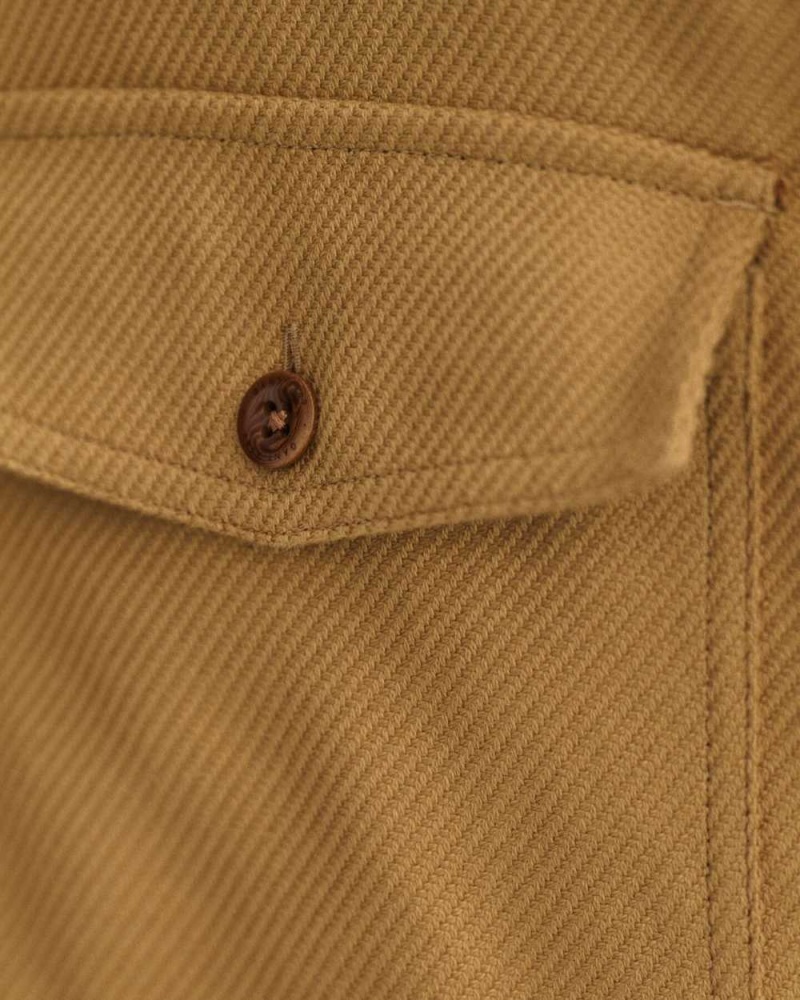 Gant Heavy Twill Over Men's Shirts Mustard Beige | YVIHK-6579