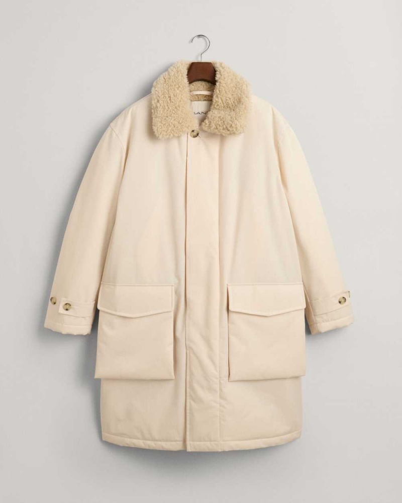 Gant Heavy Utility Winter Men's Coats Cream | FMOEH-0895