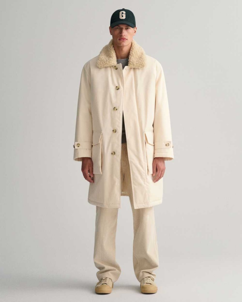 Gant Heavy Utility Winter Men\'s Coats Cream | FMOEH-0895