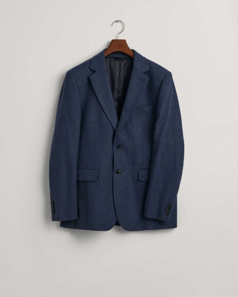 Gant Herringbone Suit Men's Blazer Marine | UIKSM-5890