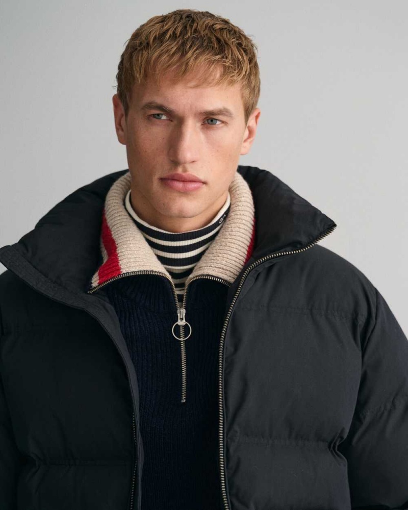 Gant Hiking Puffer Men's Jackets Ebony Black | JEOBS-7305