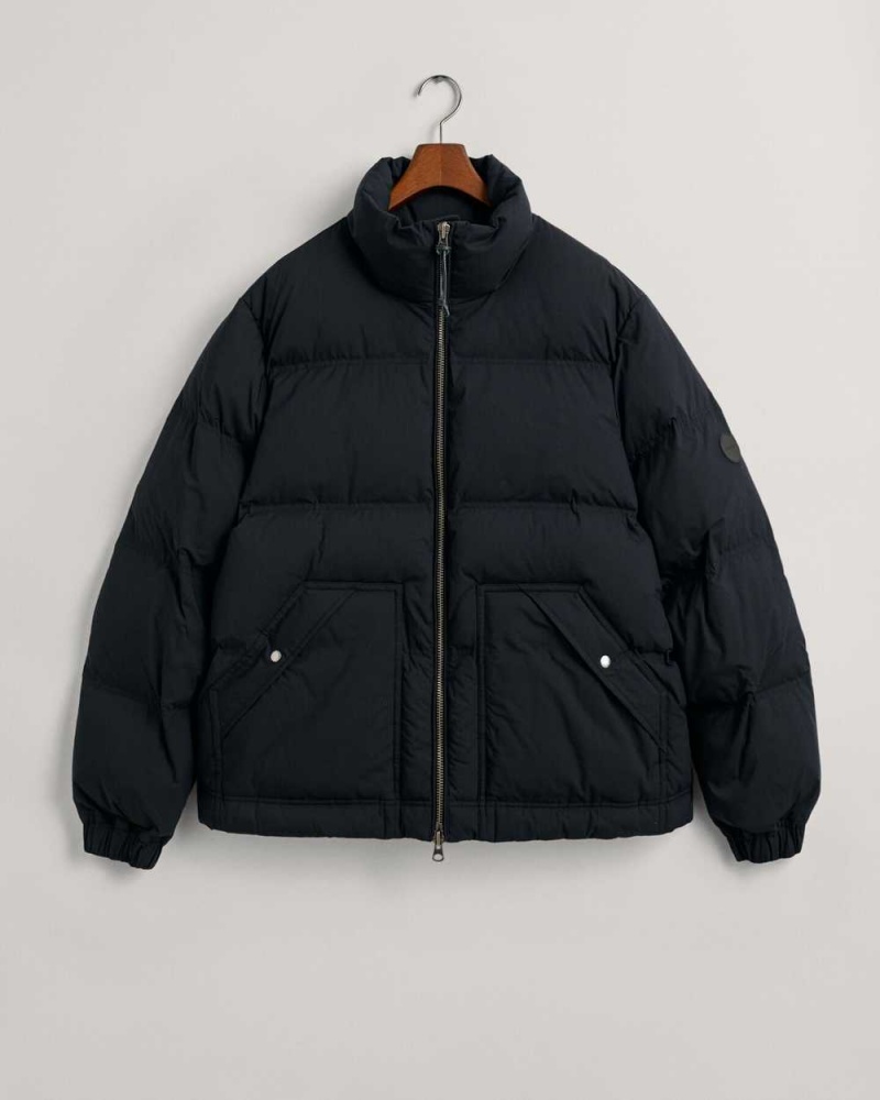 Gant Hiking Puffer Men's Jackets Ebony Black | JEOBS-7305