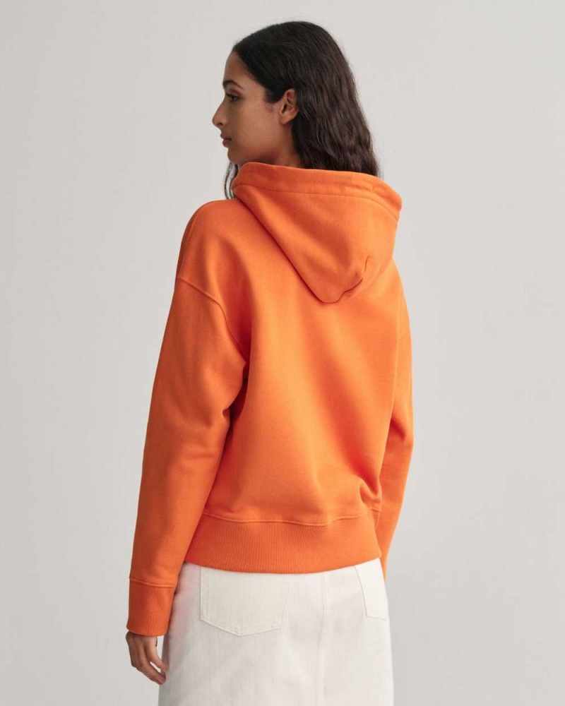 Gant Icon G Essential Women's Hoodie Pumpkin Orange | RQHGC-5349