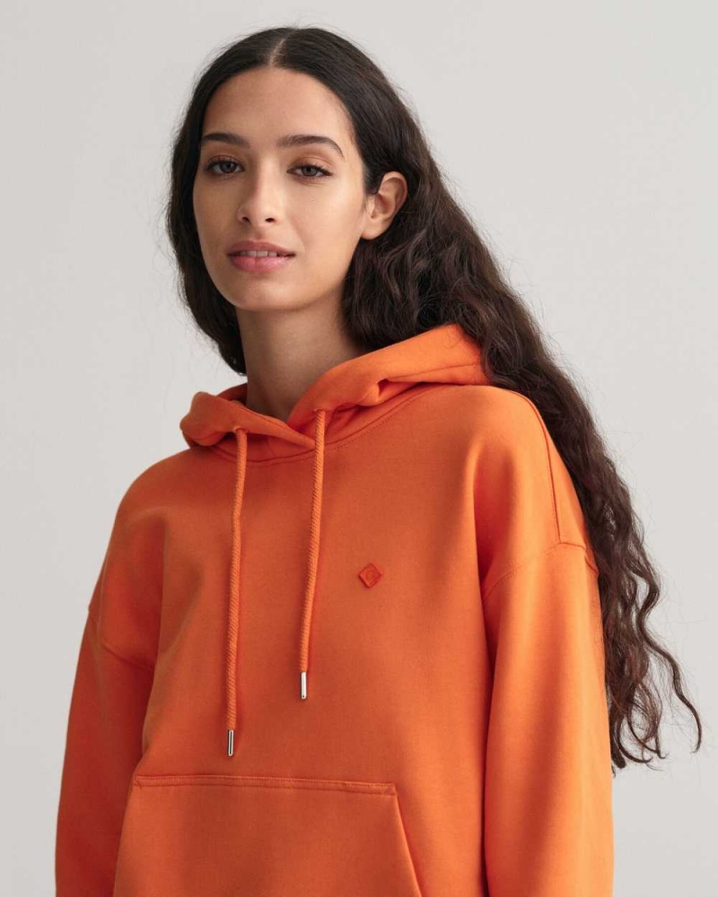 Gant Icon G Essential Women's Hoodie Pumpkin Orange | RQHGC-5349