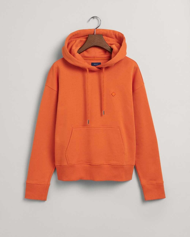 Gant Icon G Essential Women's Hoodie Pumpkin Orange | RQHGC-5349