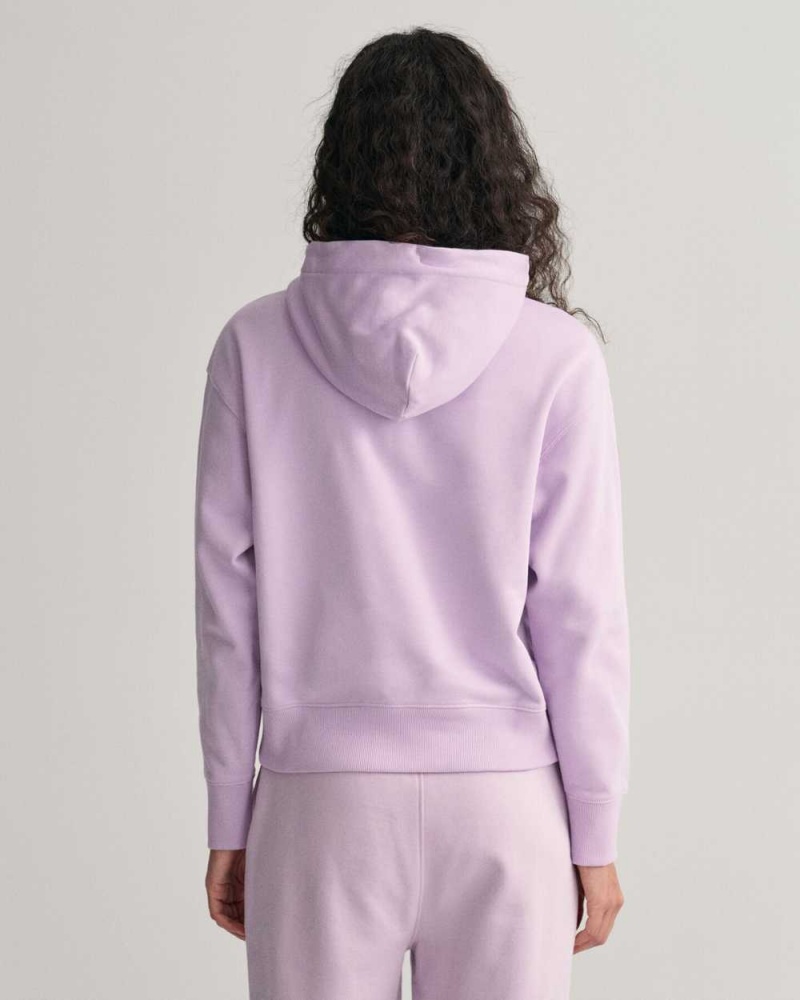 Gant Icon G Essential Women's Hoodie Soothing Lilac | WHOJX-3726