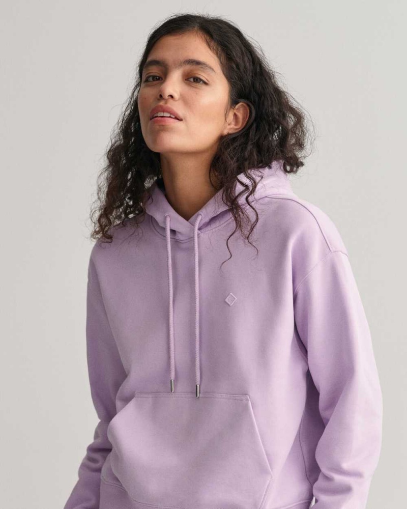 Gant Icon G Essential Women's Hoodie Soothing Lilac | WHOJX-3726