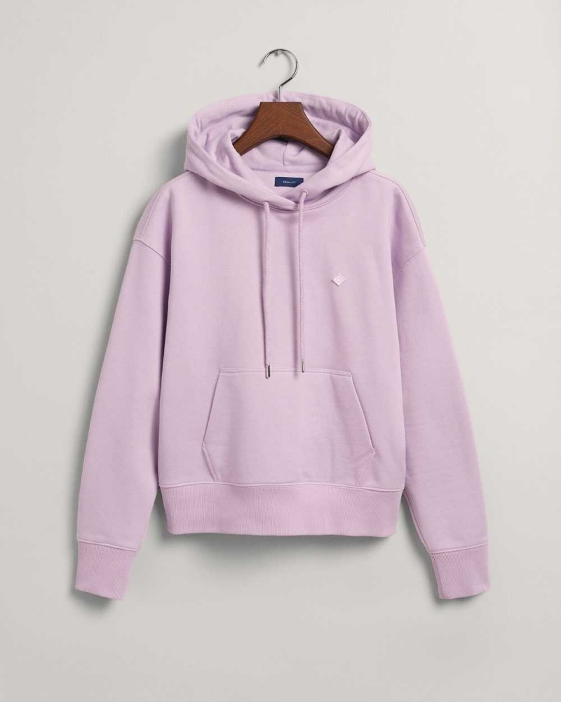 Gant Icon G Essential Women's Hoodie Soothing Lilac | WHOJX-3726