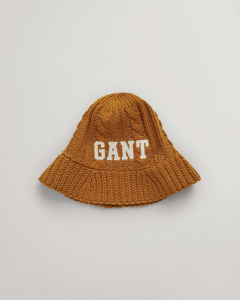 Gant Knitted Bell Women's Hats Cinnamon Brown | SXNDH-7124