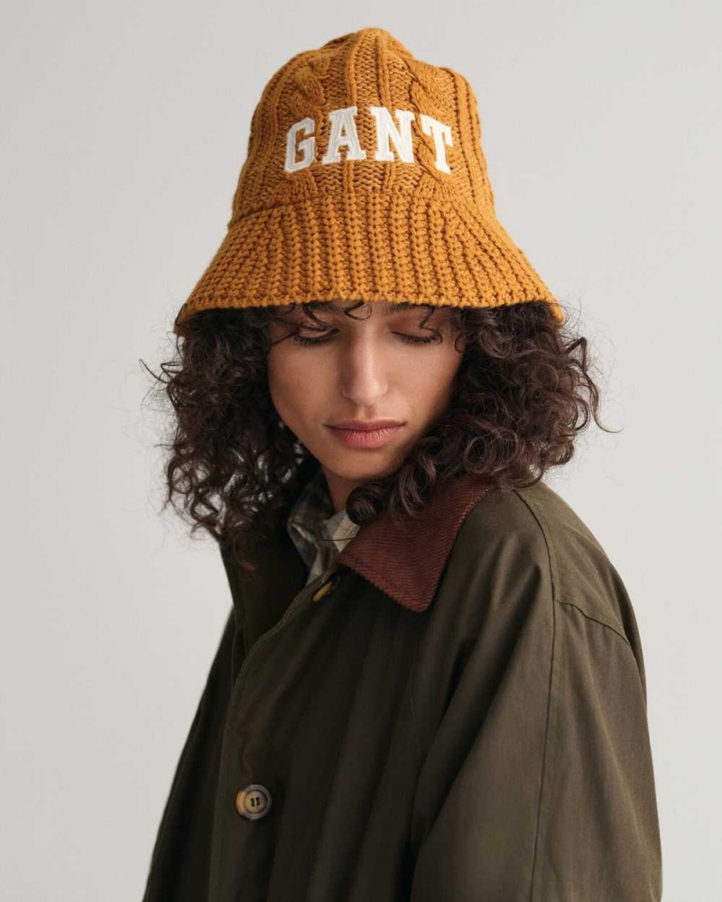 Gant Knitted Bell Women\'s Hats Cinnamon Brown | SXNDH-7124