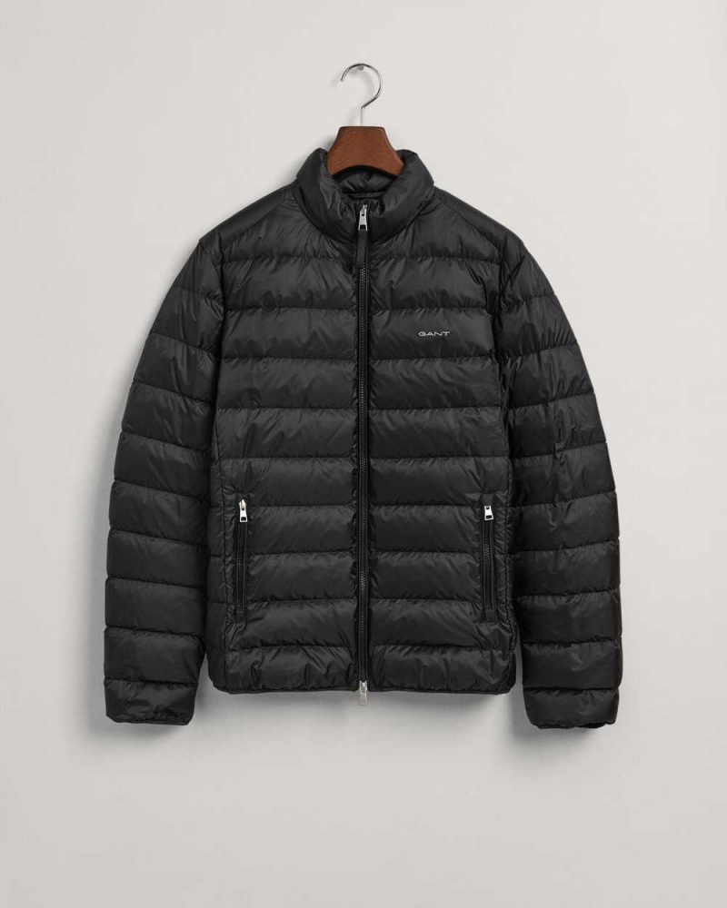 Gant Light Down Men's Jackets Black | LUQMR-5738