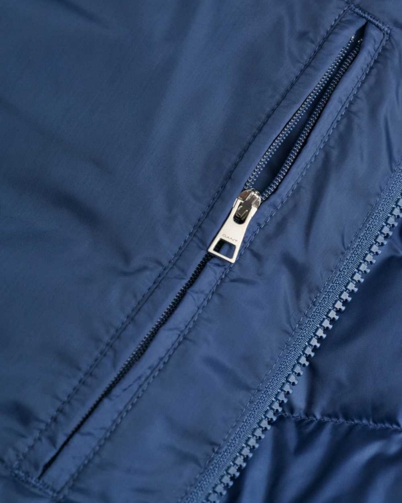 Gant Light Down Men's Jackets Dusty Blue Sea | FOQXA-3184