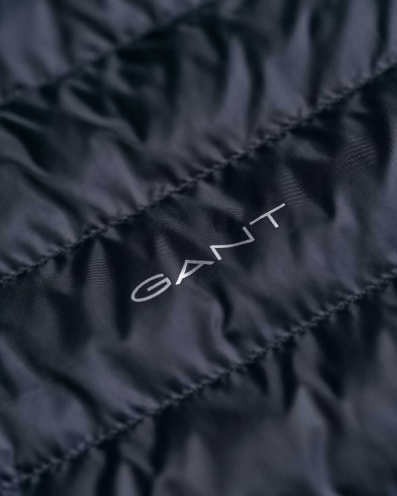 Gant Light Down Men's Jackets Evening Blue | JXBEP-9635