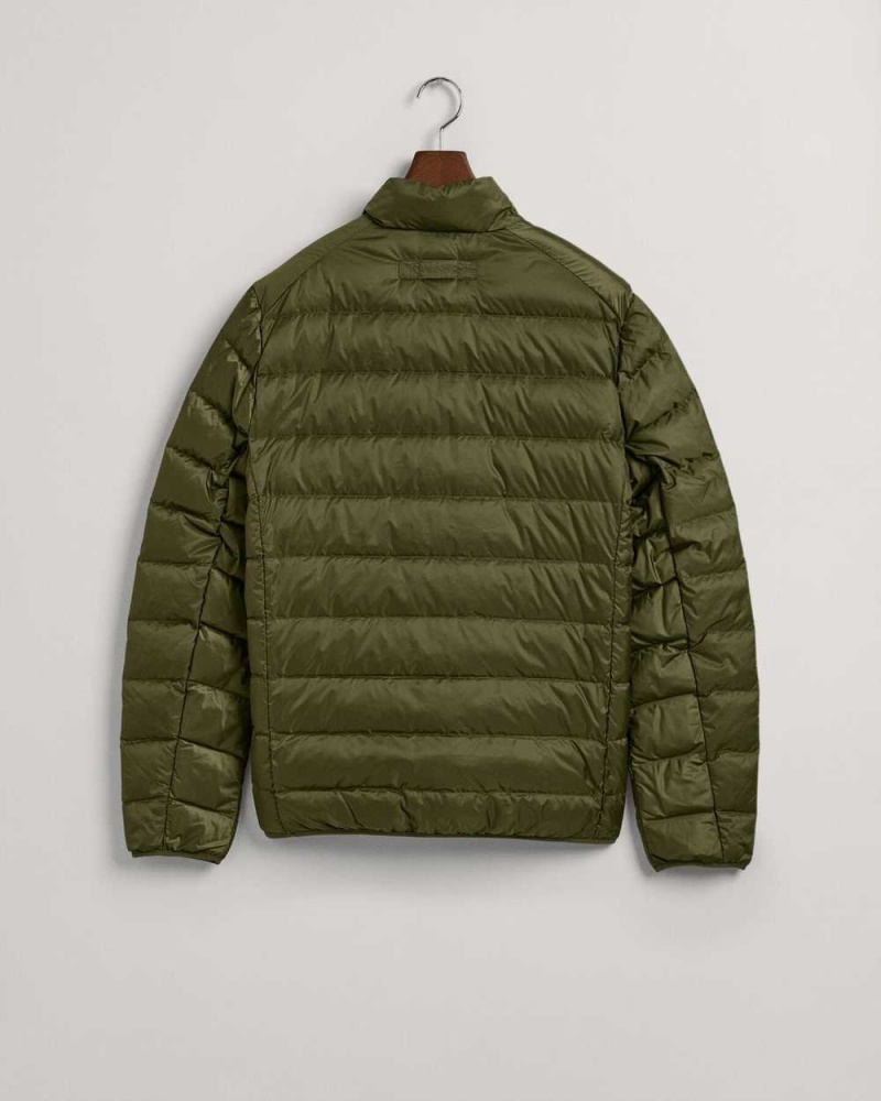 Gant Light Down Men's Jackets Juniper Green | GOEJC-8046