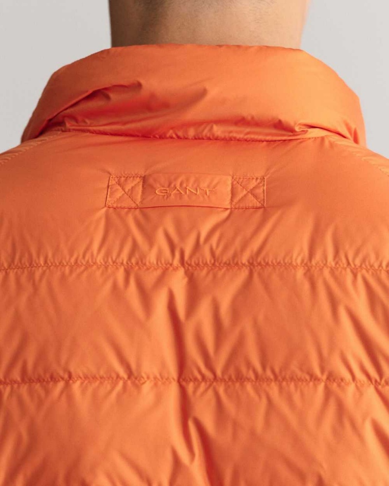 Gant Light Down Men's Jackets Pumpkin Orange | PYDZU-7185