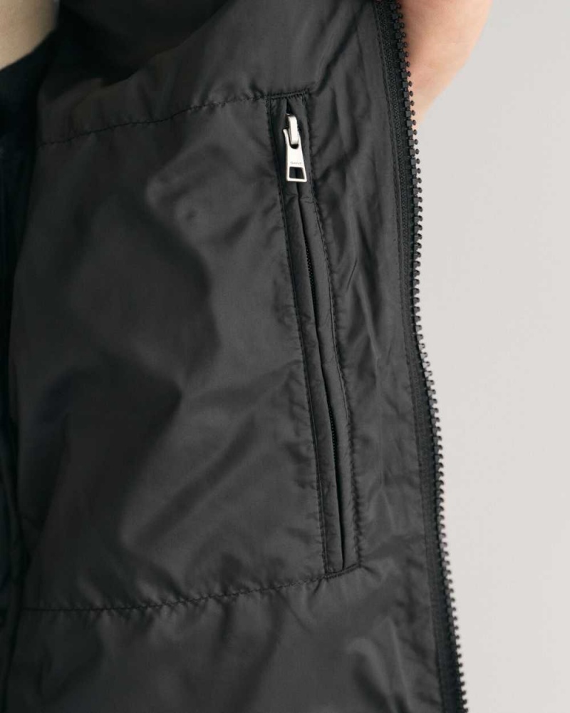 Gant Light Down Men's Vest Black | RZUWS-6290