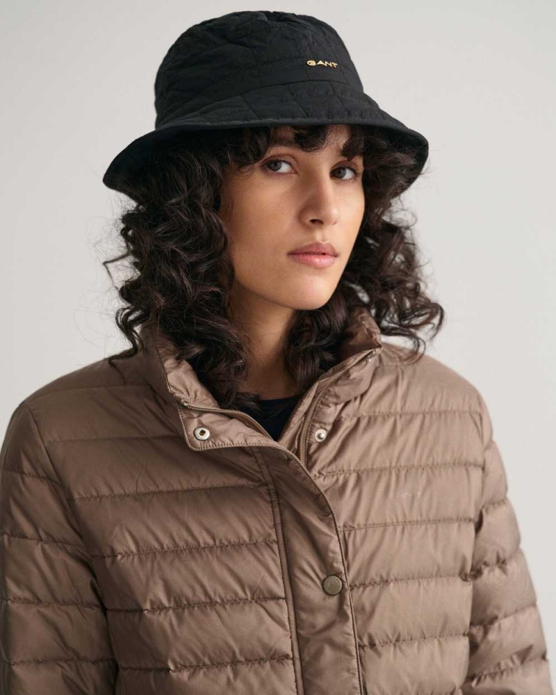 Gant Light Down Women's Jackets Desert Brown | IHGJC-9704